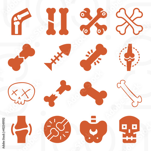 16 pack of connective tissue  filled web icons set