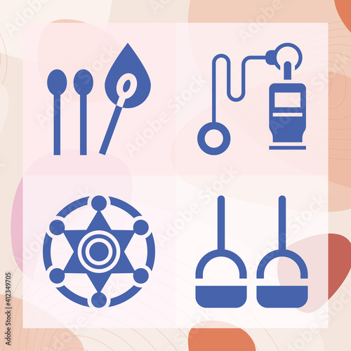 Simple set of rival related filled icons