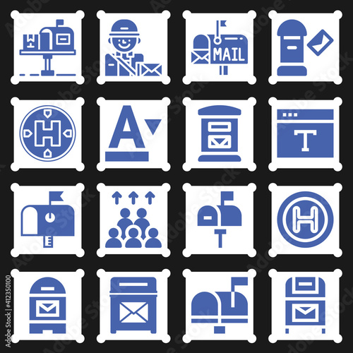 16 pack of inhabitants  filled web icons set