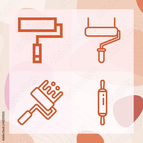 Simple set of thrill related lineal icons