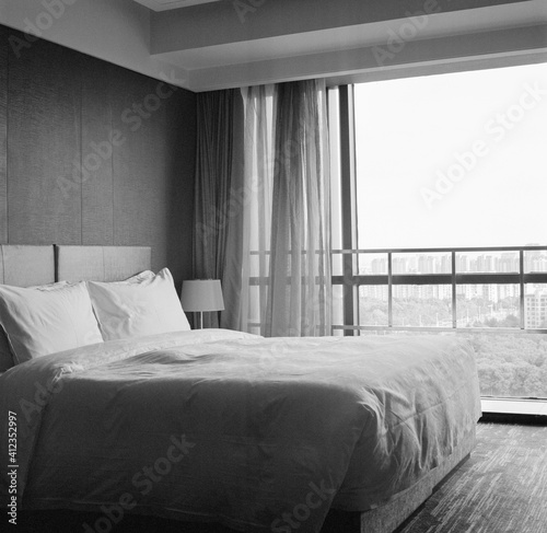 Elegant and comfortable home & hotel bedroom interior