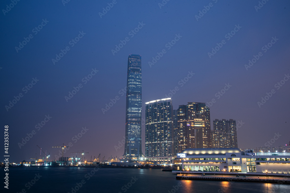 Obraz premium nightview in hong kong 