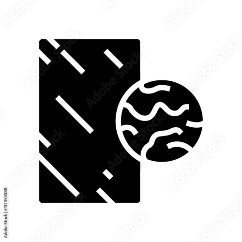 bronze mirror glyph icon vector. bronze mirror sign. isolated contour symbol black illustration
