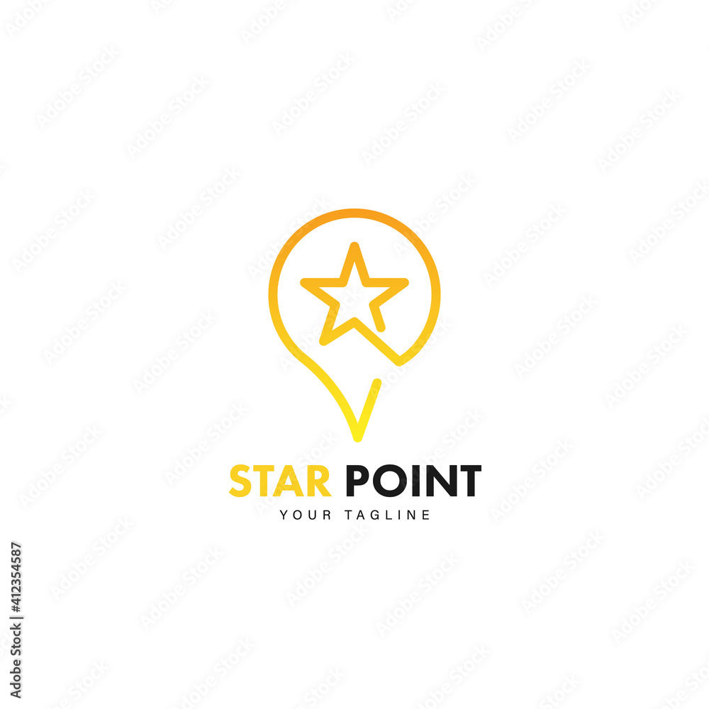Star Point Logo Symbol Design Template Flat Style Vector Star Point Logo Symbol Design Template Flat Style Vector