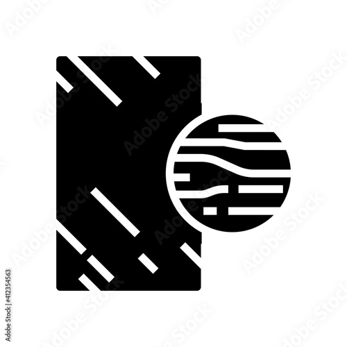 graphite mirror glyph icon vector. graphite mirror sign. isolated contour symbol black illustration