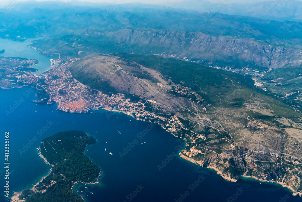 Flying over Croatia - Dubrovnik and the Island of Lokrum Flying over Croatia - Dubrovnik and the Island of Lokrum