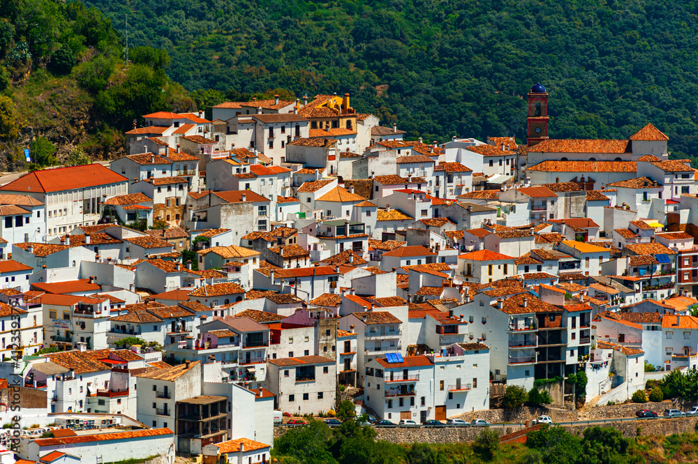 Fototapeta premium Village Algatocin, beautifully nestled in the Serrania de Ronda, Andalusia, Spain