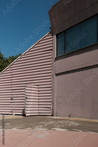 Wallpaper Mural Old Pale Pink Building Torontodigital.ca
