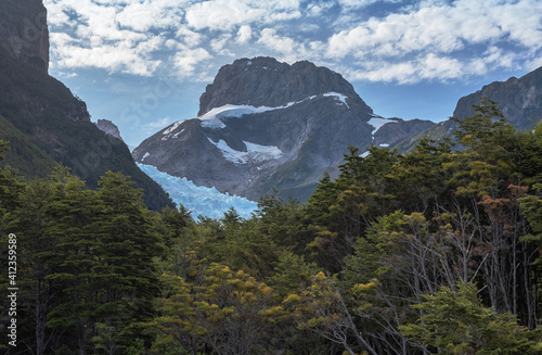 View of the Balmaceda Glacier in O'Higgins National Park, Chile photo