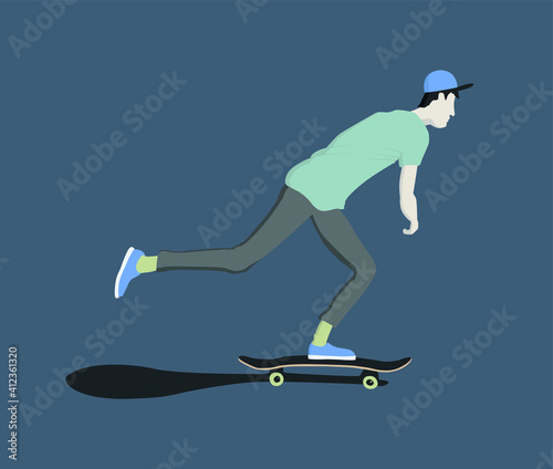 skater guy vector illustration isolated
