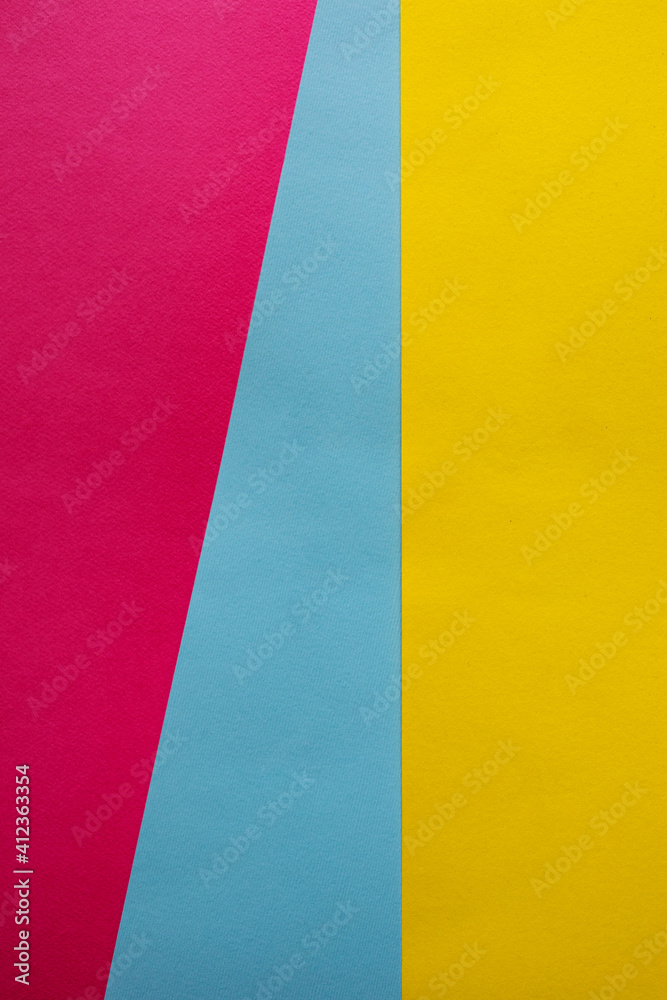 Colourful papers in abstract forms