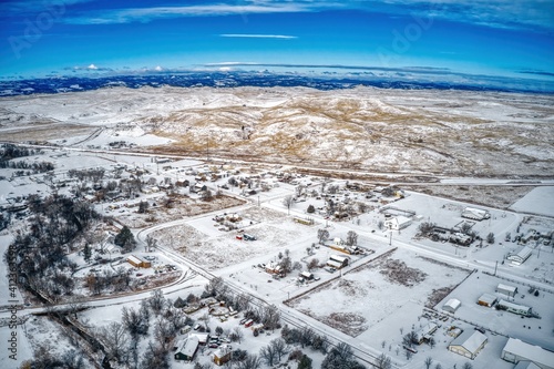 Aerial View of Fairburn, South Dakota photo