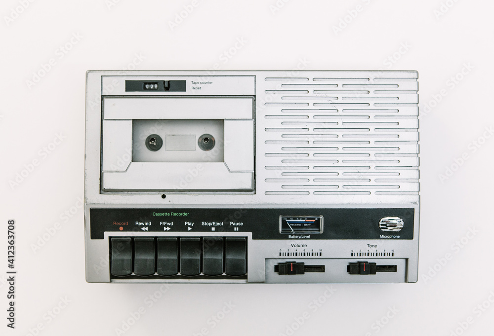 Portable 1980's cassette deck tape recorder. Portable 1980's cassette deck tape recorder.