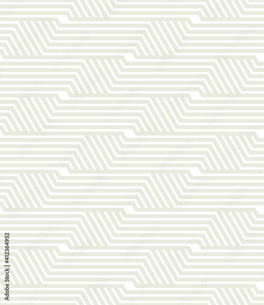 Vector seamless pattern. Modern stylish texture. Repeating geometric background. Striped hexagonal grid. Light beige tileable design. Can be used as swatch for illustrator.