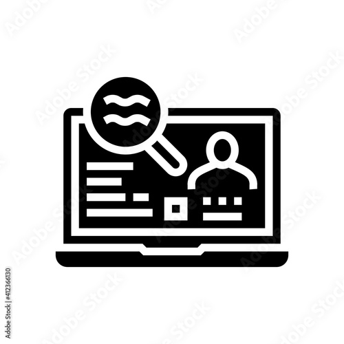 checking status allowance glyph icon vector. checking status allowance sign. isolated contour symbol black illustration