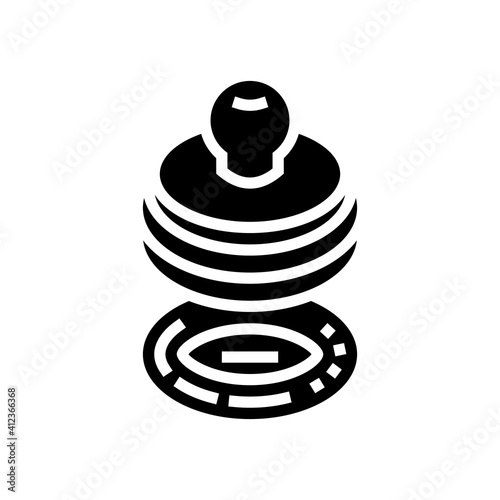 stamp for accept allowance glyph icon vector. stamp for accept allowance sign. isolated contour symbol black illustration