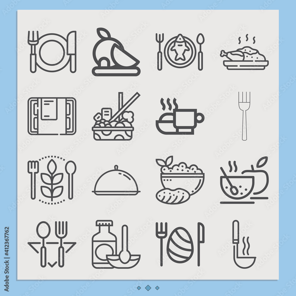 Simple set of to go related lineal icons. Simple set of to go related lineal icons.