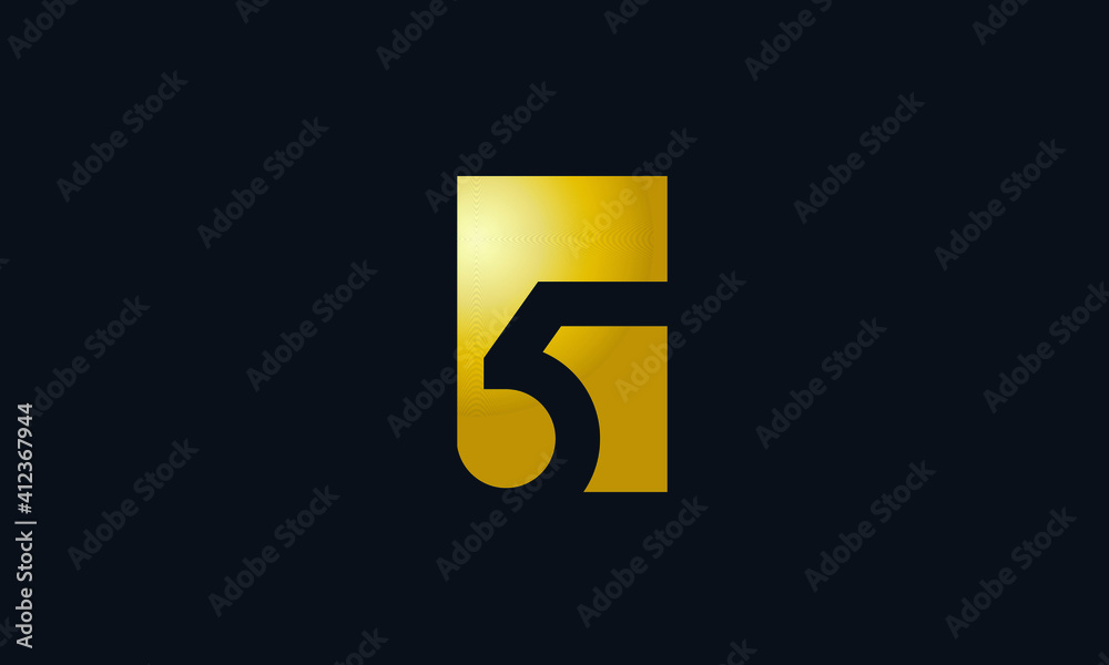 Unique Modern Number 5 Logo Unique Modern Number 5 Logo