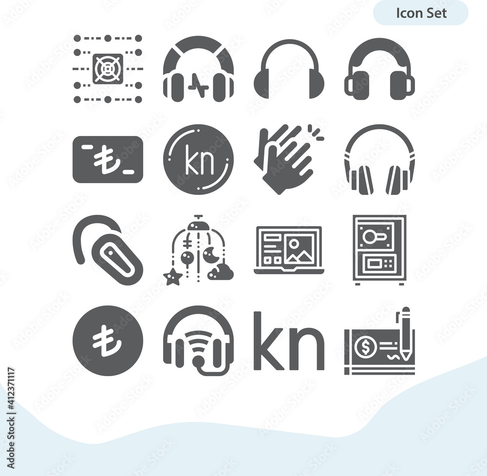 Simple set of anybody related filled icons. - obrazy, fototapety, plakaty 