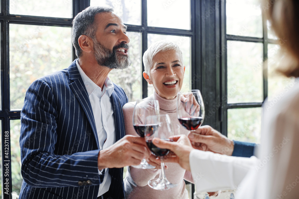 Couple Celebrating With Friends Couple Celebrating With Friends