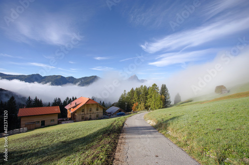 Farm on the hill photo