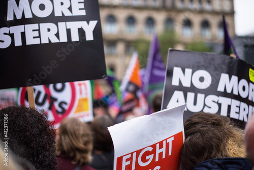 People marching in protest