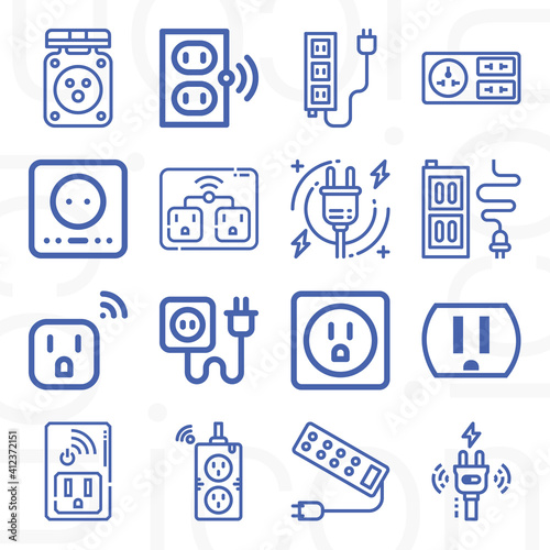 16 pack of way out  lineal web icons set