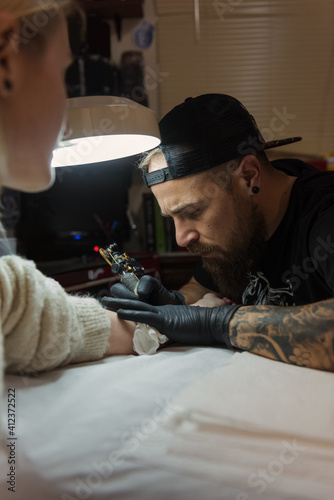 Tattoo master at work