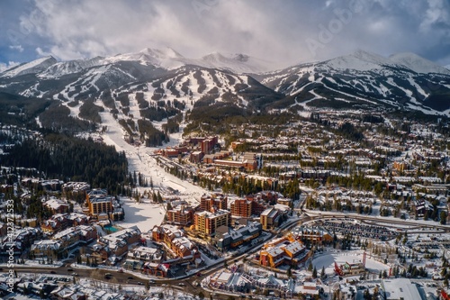 Aerial View of the Ski Town of Breckenridge, Colorado photo