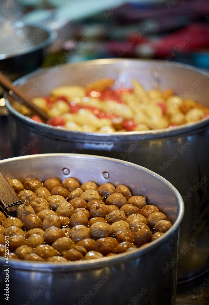 Attractive street food in the ancient city of Chiang Mai, the weekend night market Attractive street food in the ancient city of Chiang Mai, the weekend night market