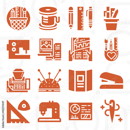16 pack of philosophical doctrine  filled web icons set