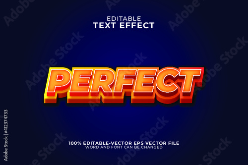 Perfect  text effect illustration