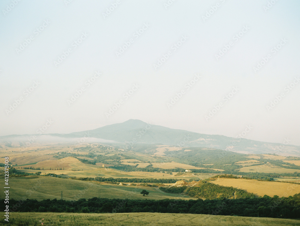 Early morning mist on Mount Amiata Early morning mist on Mount Amiata