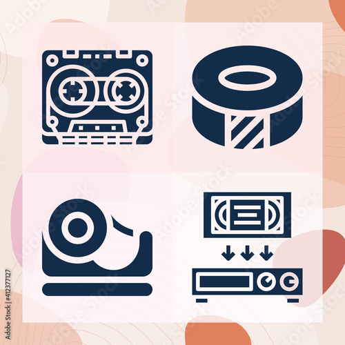Simple set of used related filled icons
