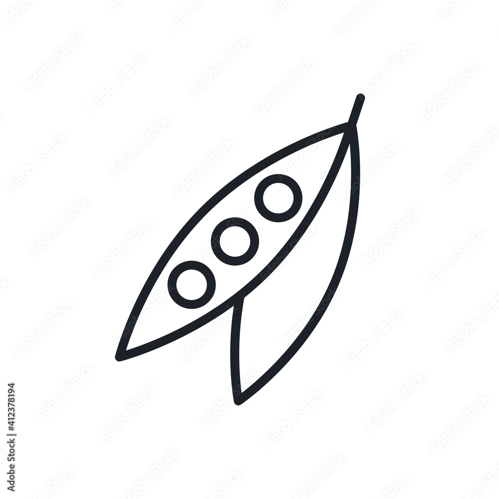 Peas icon. Vector linear icon, contour, shape, outline isolated on a white background. Thin line. Modern minimalistic design. Vegetables Peas icon. Vector linear icon, contour, shape, outline isolated on a white background. Thin line. Modern minimalistic design. Vegetables