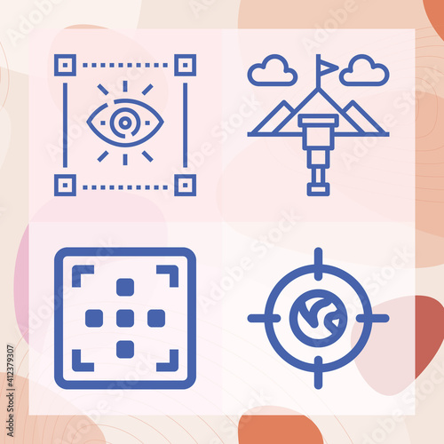 Simple set of pore related lineal icons