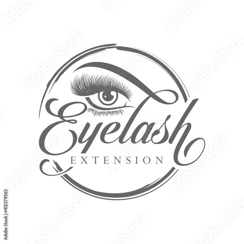 Luxury Beauty Eye Lashes Logo Vector Template
