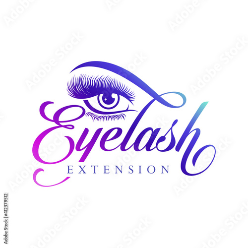 Luxury Beauty Eye Lashes Logo Vector Template
