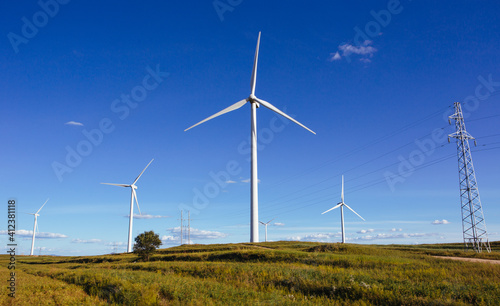 Wallpaper Mural Wind turbines in the prairie Torontodigital.ca