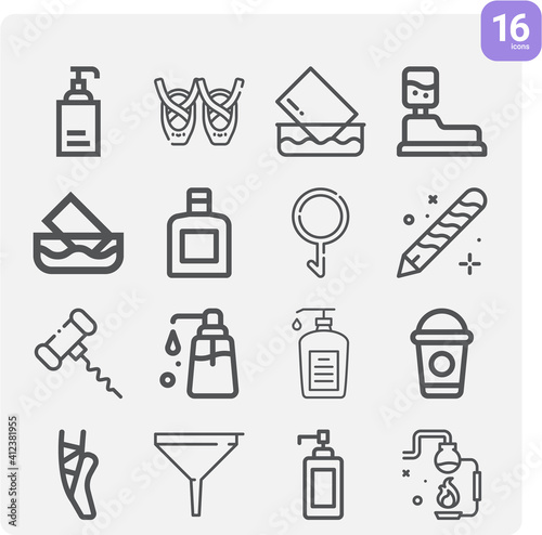 Simple set of graceful related lineal icons.