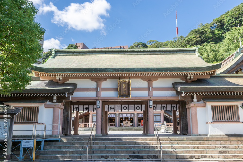 Naklejka premium 照国神社 鹿児島県鹿児島市