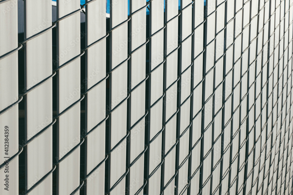 Detail of urban chain-link fence Detail of urban chain-link fence
