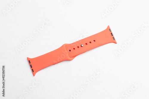 orange silicone watch strap