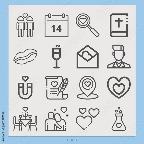 Simple set of sexes related lineal icons.