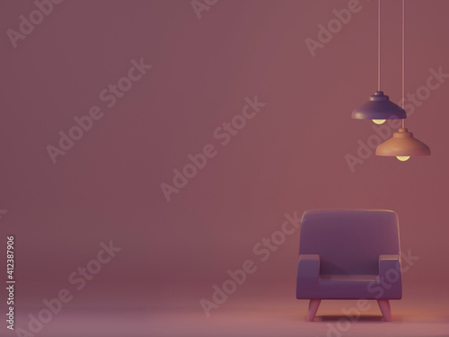 3D render product background with vintage styles. retro interior decoration.