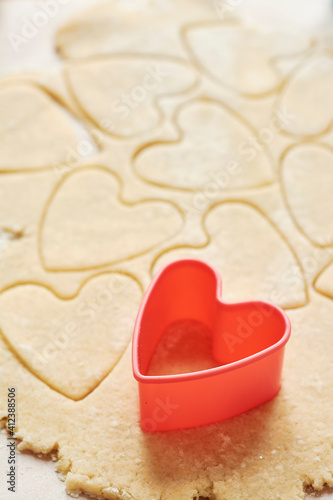 Heart shaped sugar cookies