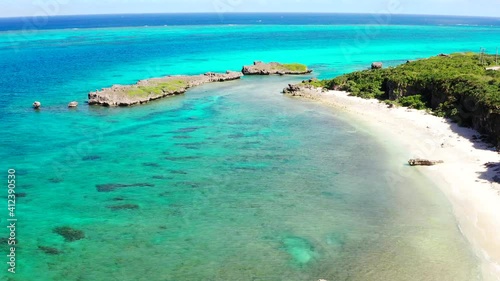 drone view beautiful ocean kaginmihida beach miyako ikema island Okinawa photo