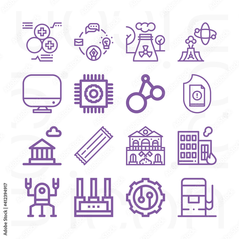 16 pack of roofs lineal web icons set 16 pack of roofs lineal web icons set