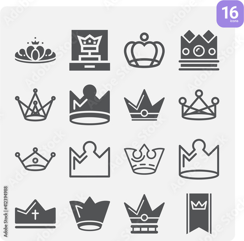 Simple set of tooth enamel related filled icons.