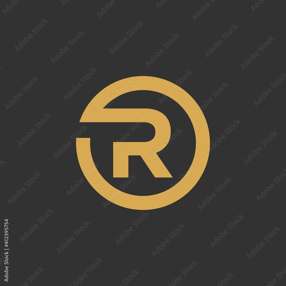R circle initials vector logo R circle initials vector logo